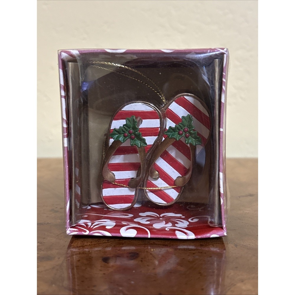 Island Heritage Hawaiian Slippers Ornament Flip Flops Christmas Tree Decor